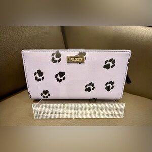 RARE! Kate Spade Stacy Bifold Paw Prints Wallet